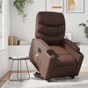 vidaXL Fauteuil inclinable de massage électrique marron similicuir