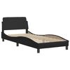 vidaXL Lit Viana avec matelas noir 80x200 cm similicuir