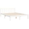 vidaXL Cadre de lit sans matelas blanc 140x200 cm bois de pin massif