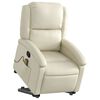 vidaXL Fauteuil inclinable de massage Crème Similicuir