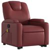 vidaXL Fauteuil inclinable de massage Rouge bordeaux Similicuir