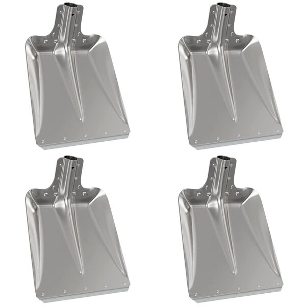 vidaXL T&ecirc;te de pelle 4 pcs Argent 43 x 32,5 cm Aluminium