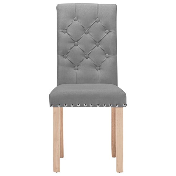 vidaXL Chaises &agrave; manger lot de 2 gris clair tissu