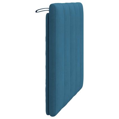 vidaXL Coussin de tête de lit bleu 80 cm velours
