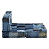 vidaXL Coussins de canap&eacute; palette lot de 2 Bleu Patchwork en denim