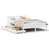 vidaXL Cadre de lit sans matelas blanc 120x200 cm bois de pin massif