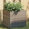 vidaXL Jardini&egrave;res 2 pcs gris 36x30x32 cm r&eacute;sine tress&eacute;e