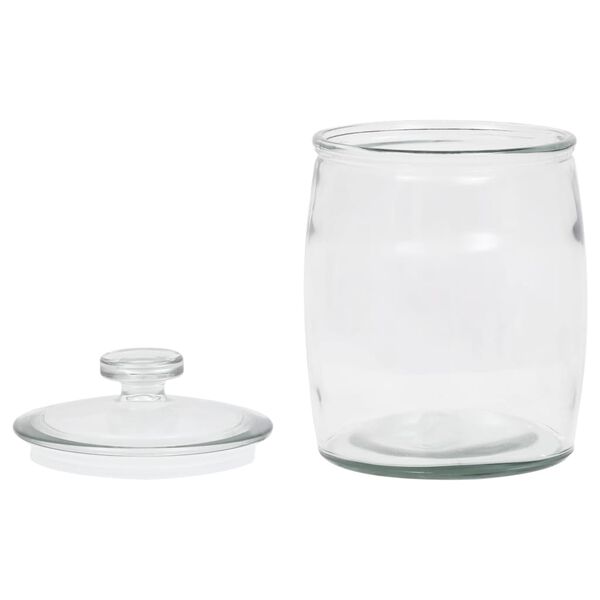 vidaXL Pots de conservation en verre avec couvercle 2 pcs 3850 ml