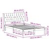 vidaXL Cadre de lit avec t&ecirc;te de lit rembourr&eacute;e Blanc 120 x 190 cm