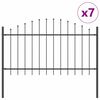 vidaXL Cl&ocirc;ture de jardin WOERDEN 7 pc 170 x 140 cm Gris
