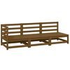 vidaXL Salon de jardin 3 pcs marron miel bois de pin massif