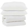 vidaXL Couette avec oreiller 3 pc Blanc Microfibre