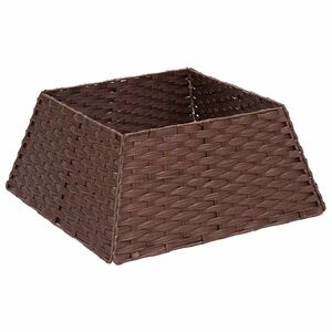 vidaXL Collier de sapin de No&euml;l Carr&eacute; Marron fonc&eacute; 50 x 50 x 25 cm