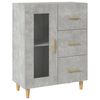 vidaXL Buffet gris b&eacute;ton 69,5x34x90 cm bois d'ing&eacute;nierie