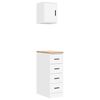 vidaXL Armoires de garage 2 pcs blanc bois d'ing&eacute;nierie