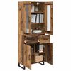 vidaXL Haut Armoire avec tiroir 2 pcs Bois Ancien Bois d'ing&eacute;nierie