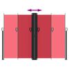 vidaXL Auvent latéral rétractable rouge 180x1000 cm