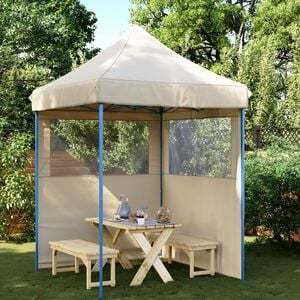 vidaXL Tente de r&eacute;ception pliable escamotable avec 2 parois lat&eacute;rales