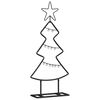 vidaXL Sapin de No&euml;l en m&eacute;tal avec support KUOPIO 60 cm Acier Noir