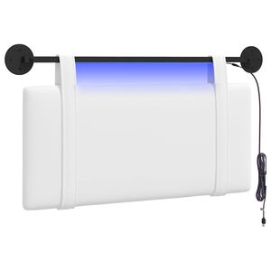 vidaXL T&ecirc;te de lit suspendue Blanc Tissu