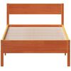 vidaXL Cadre de lit sans matelas cire marron 90x200 cm bois pin massif