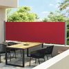 vidaXL Auvent lat&eacute;ral r&eacute;tractable de patio 140x600 cm Rouge