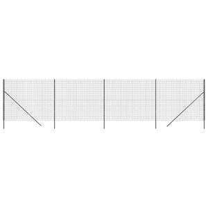 vidaXL Cl&ocirc;ture en treillis m&eacute;tallique anthracite 1,4x10 m