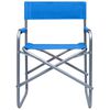 vidaXL Chaises de metteur en sc&egrave;ne lot de 2 Acier Bleu
