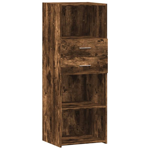 vidaXL Buffet haut ch&ecirc;ne fum&eacute; 45x42,5x124 cm bois d'ing&eacute;nierie