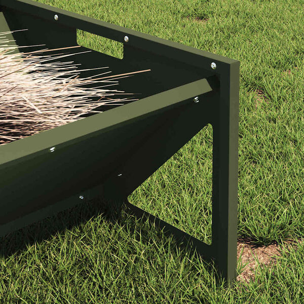 vidaXL Trough d'alimentation pour le b&eacute;tail Vert olive