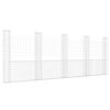 vidaXL Panier de gabion en forme de U avec 5 poteaux Fer 500x20x200 cm