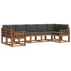 vidaXL Ensemble de canap&eacute;s d'ext&eacute;rieur 7 pc Naturel et Anthracite