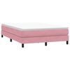 vidaXL Sommier à lattes de lit sans matelas rose 160x210 cm velours