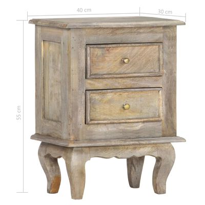 vidaXL Table de chevet 40x30x55 cm Bois de manguier massif