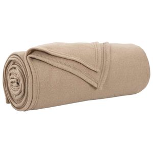 vidaXL Couvertures &agrave; jeter 24 pc Camel 200 x 150 cm 10.08 kg Polaire