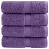 vidaXL Serviettes de toilette Premium SOLUND 4 pi&egrave;ces Violet 30 x 30 cm 600 g/m&sup2;