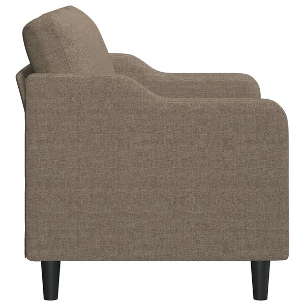 vidaXL Canap&eacute; &agrave; 2 places Taupe 140 cm Tissu