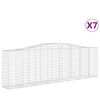 vidaXL Paniers &agrave; gabions arqu&eacute;s 7 pcs 400x50x120/140 cm Fer galvanis&eacute;