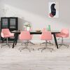 vidaXL Chaises pivotantes &agrave; manger lot de 6 Rose Velours