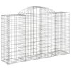 vidaXL Paniers &agrave; gabions arqu&eacute;s 5 pcs 200x50x120/140 cm Fer galvanis&eacute;
