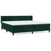 vidaXL Sommier &agrave; lattes de lit et matelas Vert fonc&eacute; 200x200cm Velours
