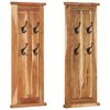 vidaXL Porte-manteaux 2 pcs Bois massif d'acacia 38x100 cm