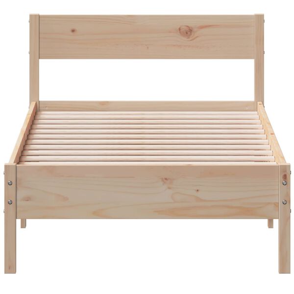 vidaXL Cadre de lit sans matelas 75x190 cm bois de pin massif