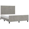 vidaXL Cadre de lit sans matelas gris clair 140x190 cm velours
