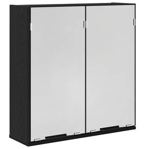 vidaXL Armoire Miroir Ch&ecirc;ne noir 64 x 20 x 67 cm Bois d'ing&eacute;nierie