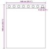 vidaXL Rideaux en voile avec &oelig;illets 2 pcs gris fonc&eacute; 140x140 cm