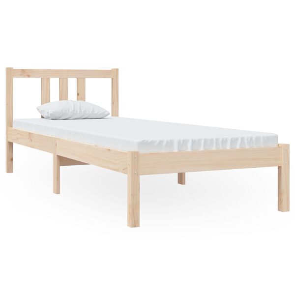vidaXL Cadre de lit sans matelas bois massif 75x190 cm