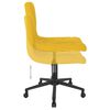 vidaXL Chaises pivotantes &agrave; manger lot de 4 jaune moutarde velours