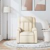 vidaXL Fauteuil de massage inclinable Cr&egrave;me Tissu