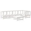 vidaXL Salon de jardin 6 pcs Blanc Bois de pin massif